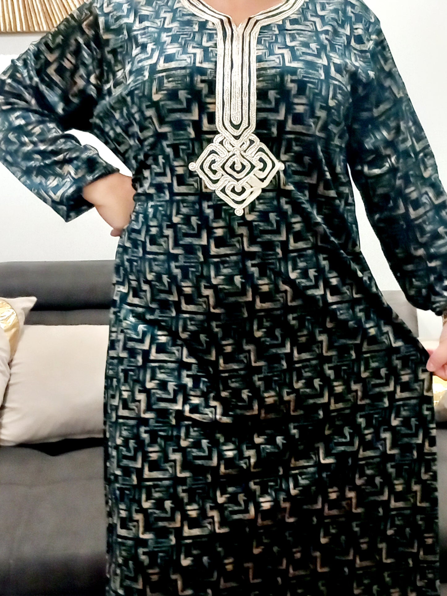 Robe maison en velours