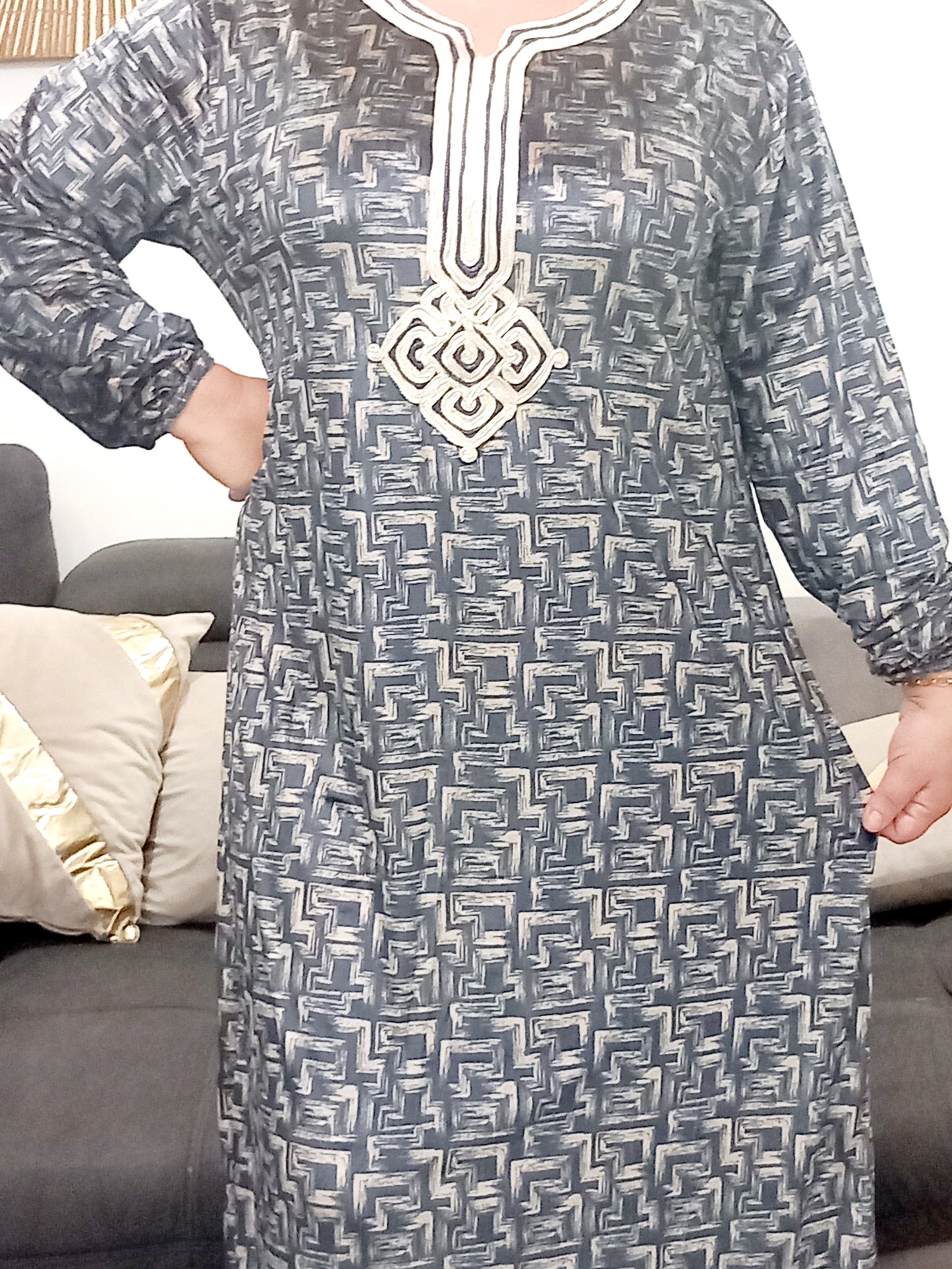 Robe maison en velours