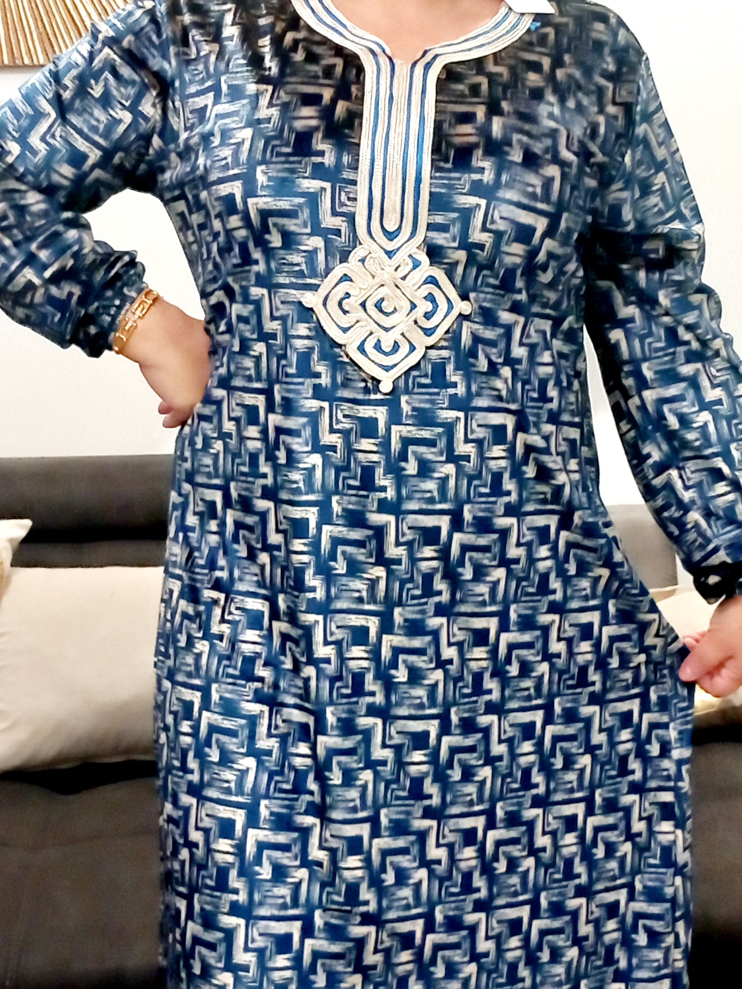 Robe maison en velours