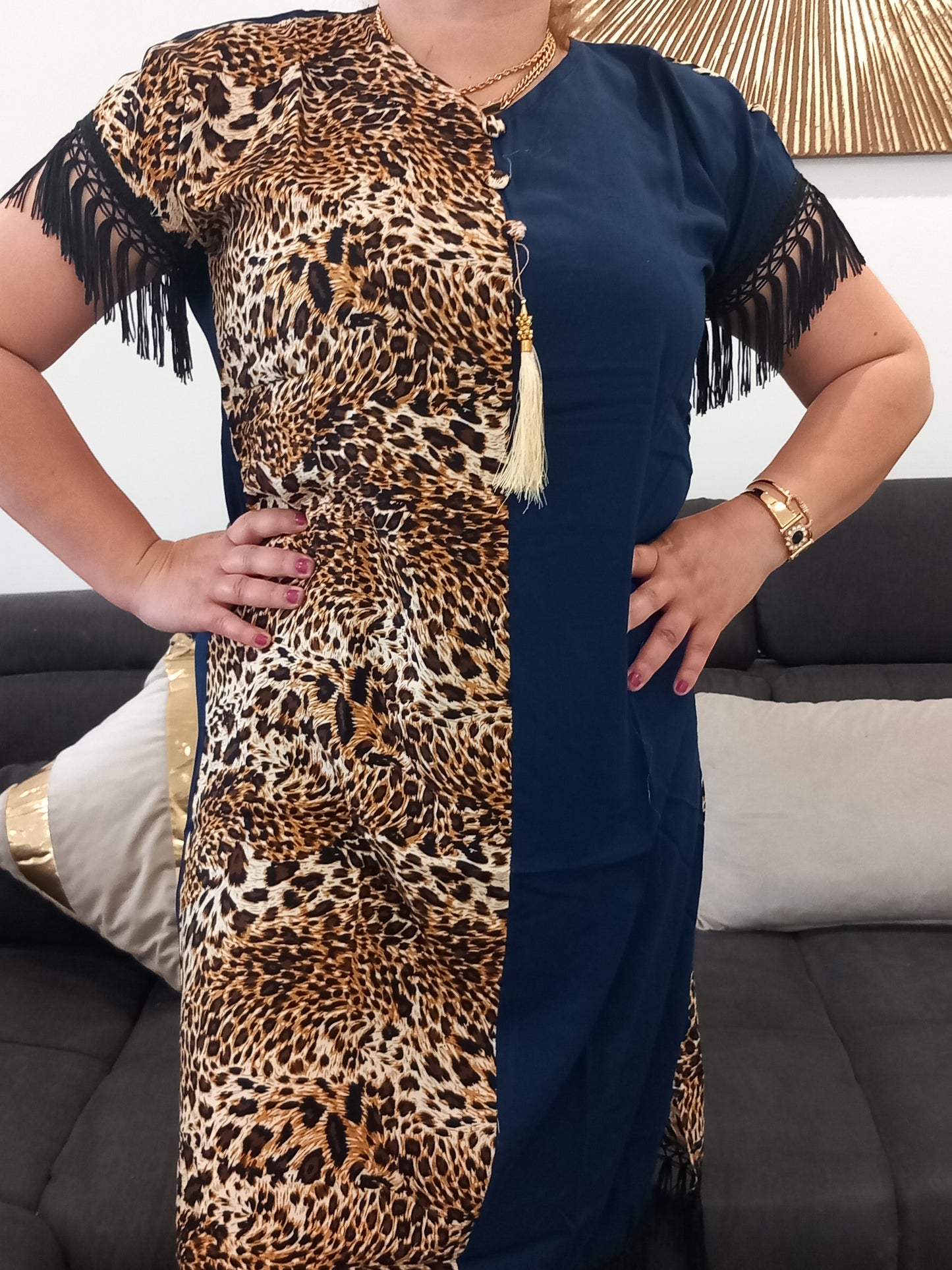 Robe courte léopard taille standard