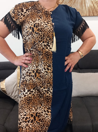 Robe courte léopard taille standard