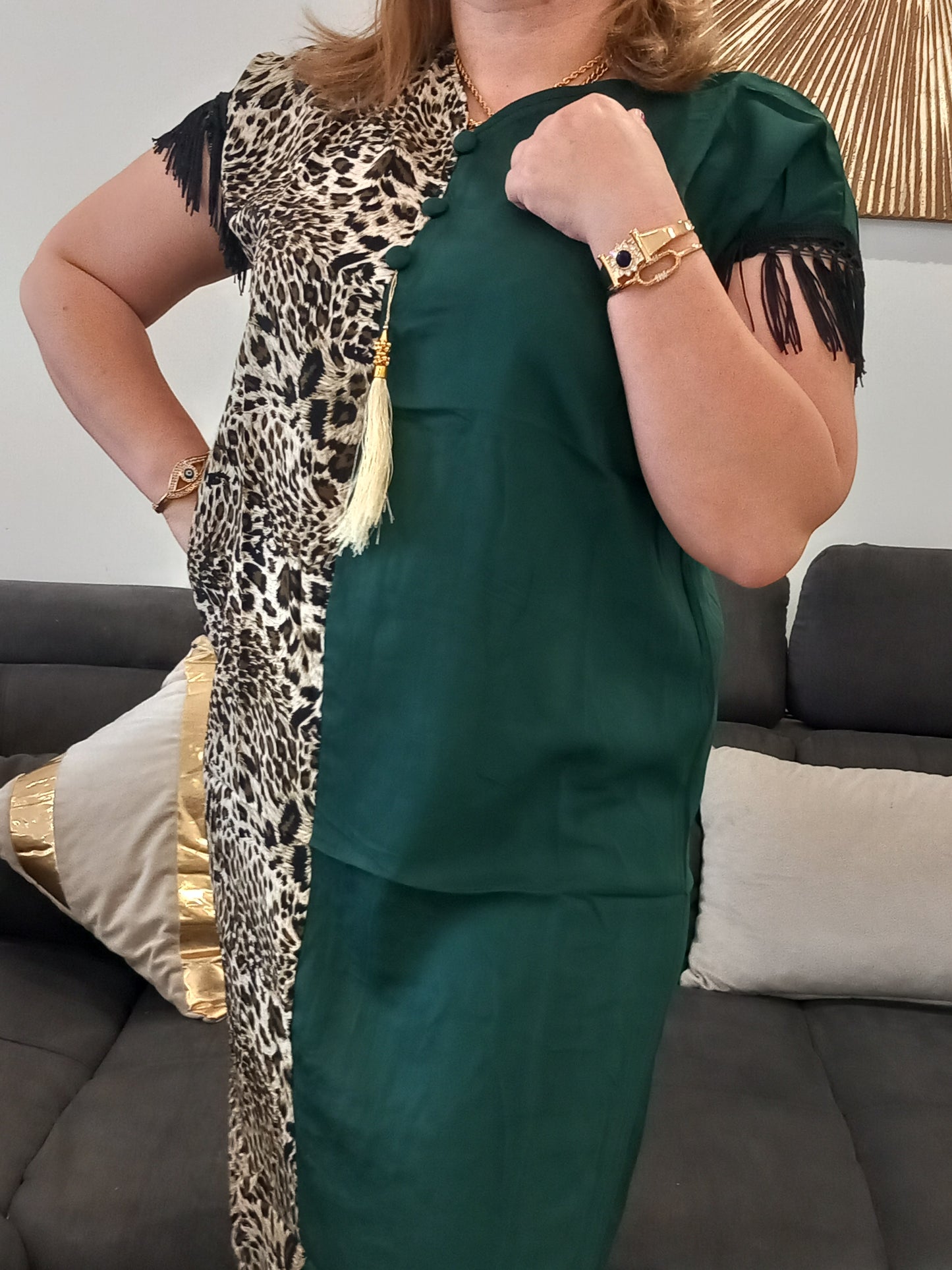 Robe courte léopard taille standard