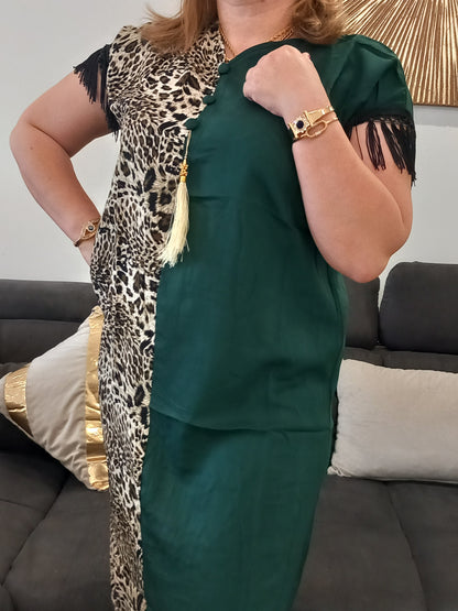 Robe courte léopard taille standard