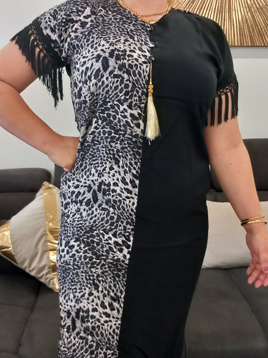 Robe courte léopard taille standard