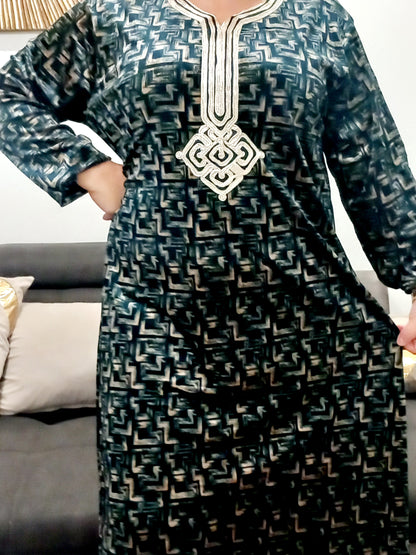 Robe maison en velours