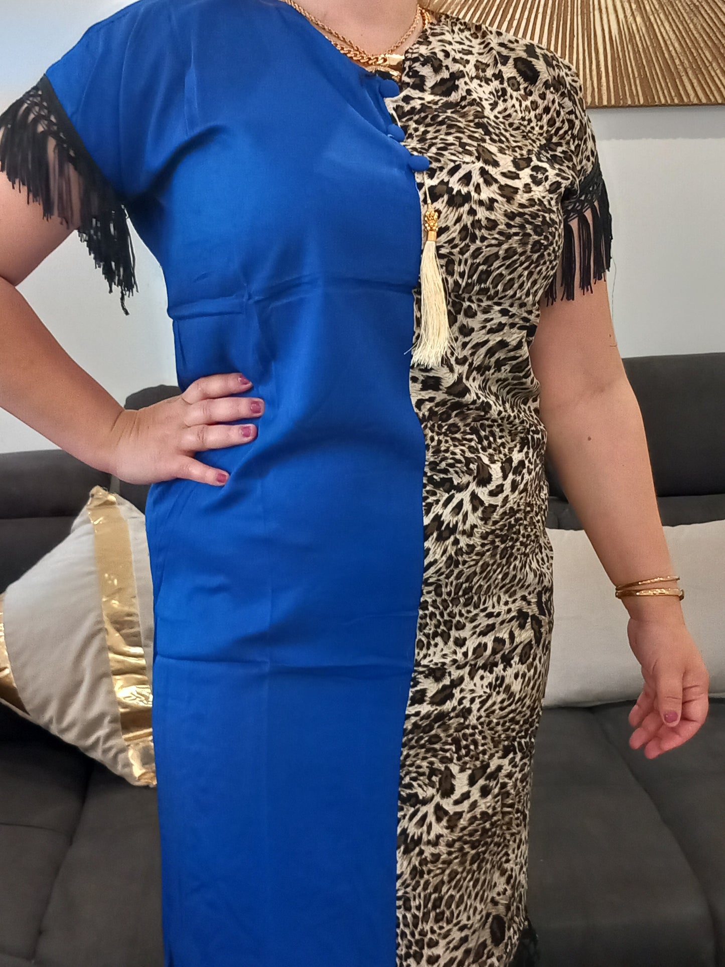 Robe courte léopard taille standard