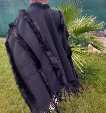 Grande cape chaux noir