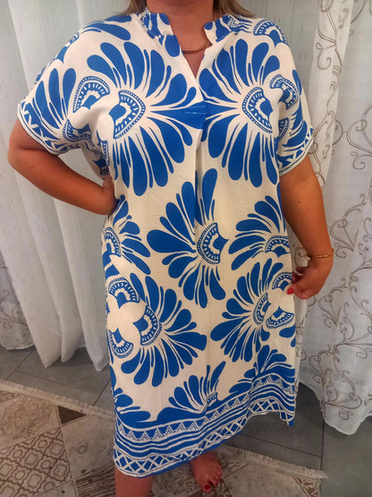 Robe made italie en 100% viscose taille standard 36/50