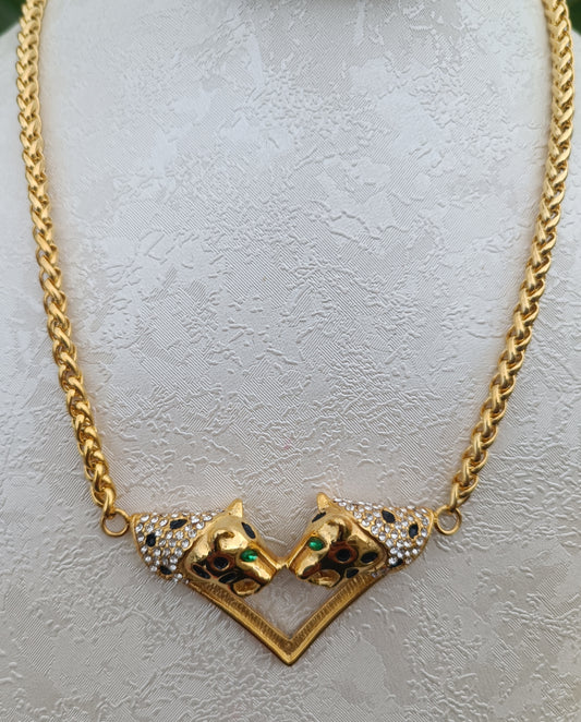 Collier femme jaguar en acier inoxydable