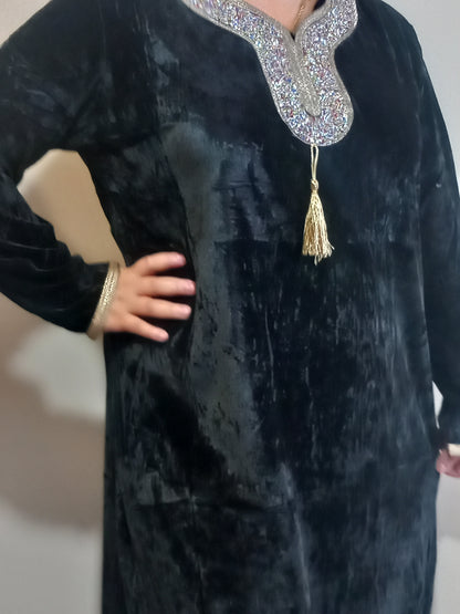 Robe maison simple en velours