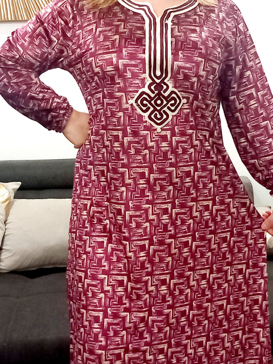 Robe maison en velours